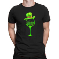 Three Wine Glasses Clover Irish Shamrock St Patric T-shirt | Artistshot