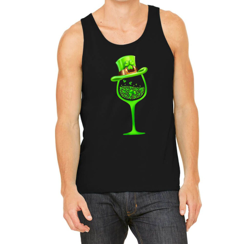 Three Wine Glasses Clover Irish Shamrock St Patric Tank Top | Artistshot