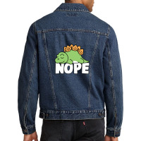 Napping Dinosaur Tee Funny Men Denim Jacket | Artistshot