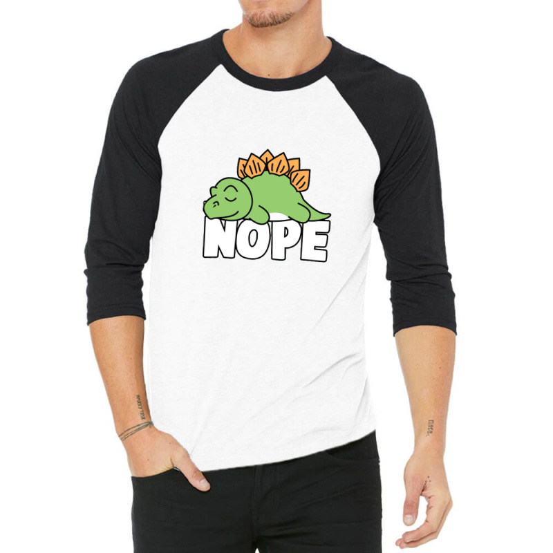 Napping Dinosaur Tee Funny 3/4 Sleeve Shirt | Artistshot