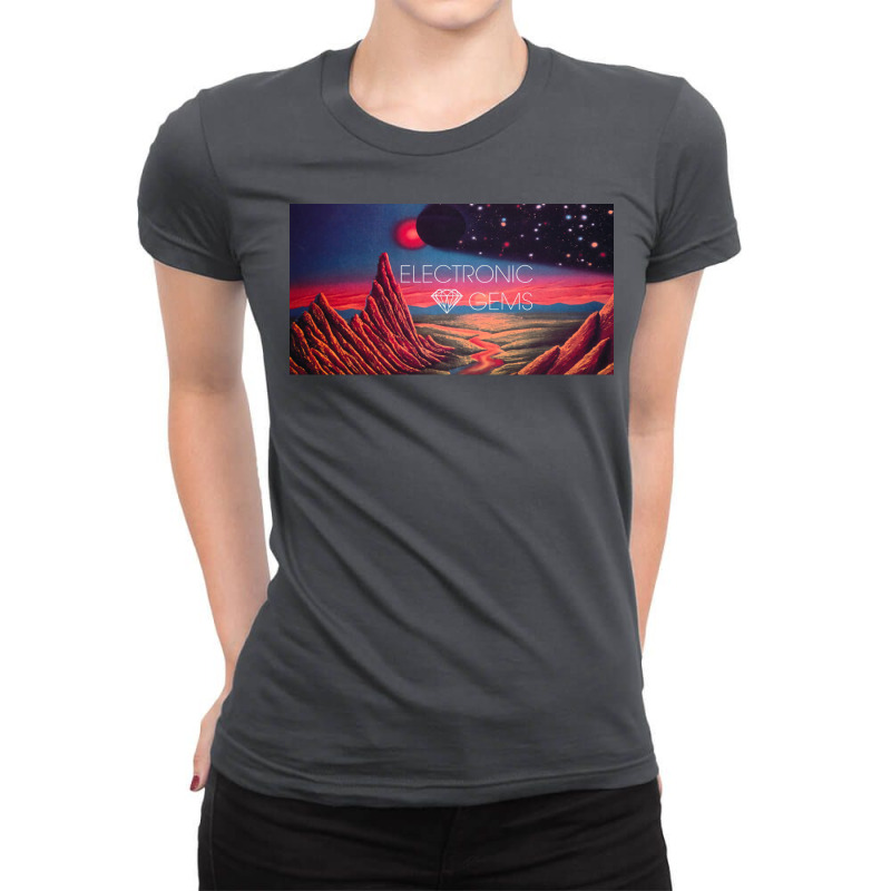 Electronic Gems   Interstellar Eclipse (星間食) Ladies Fitted T-Shirt by jorjybasino8 | Artistshot