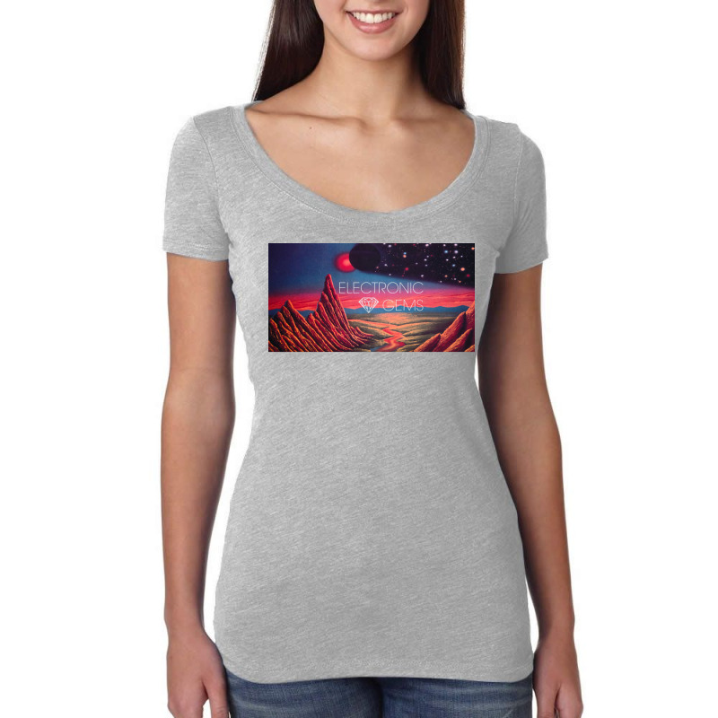 Electronic Gems   Interstellar Eclipse (星間食) Women's Triblend Scoop T-shirt by jorjybasino8 | Artistshot