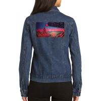 Electronic Gems   Interstellar Eclipse (星間食) Ladies Denim Jacket | Artistshot