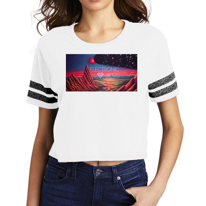 Electronic Gems   Interstellar Eclipse (星間食) Scorecard Crop Tee by jorjybasino8 | Artistshot