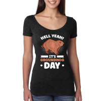 Its Groundhog Day Marmot Woodchuck Women's Triblend Scoop T-shirt | Artistshot