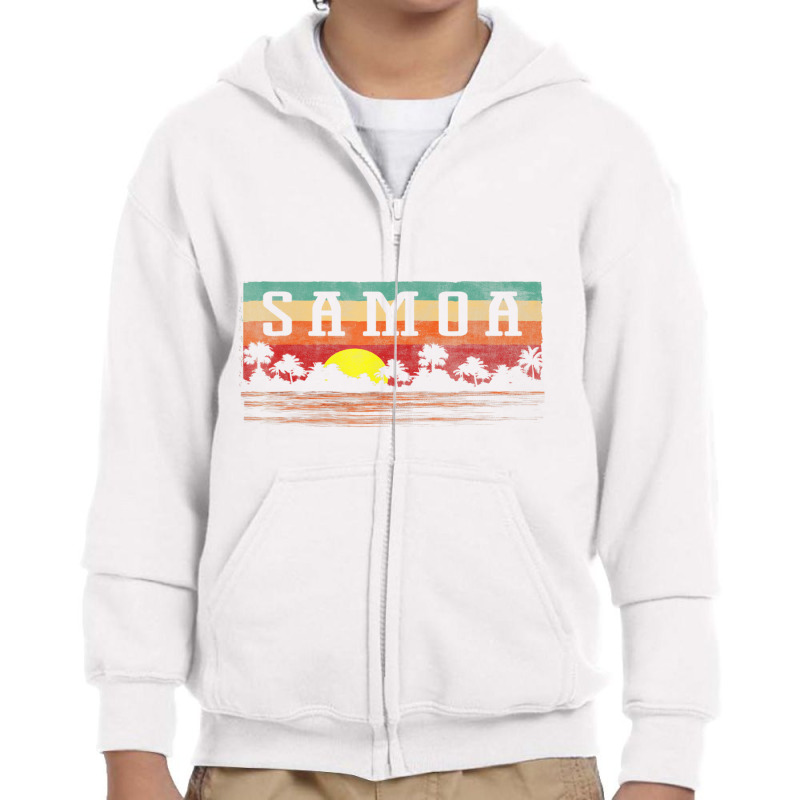 Retro Vintage Samoa T Shirt Samoan Shirt Youth Zipper Hoodie by holden | Artistshot