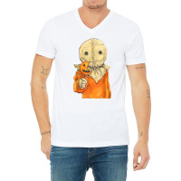 Trick Or Treat Funny Cute Sam Halloween 2022 Costu V-neck Tee | Artistshot