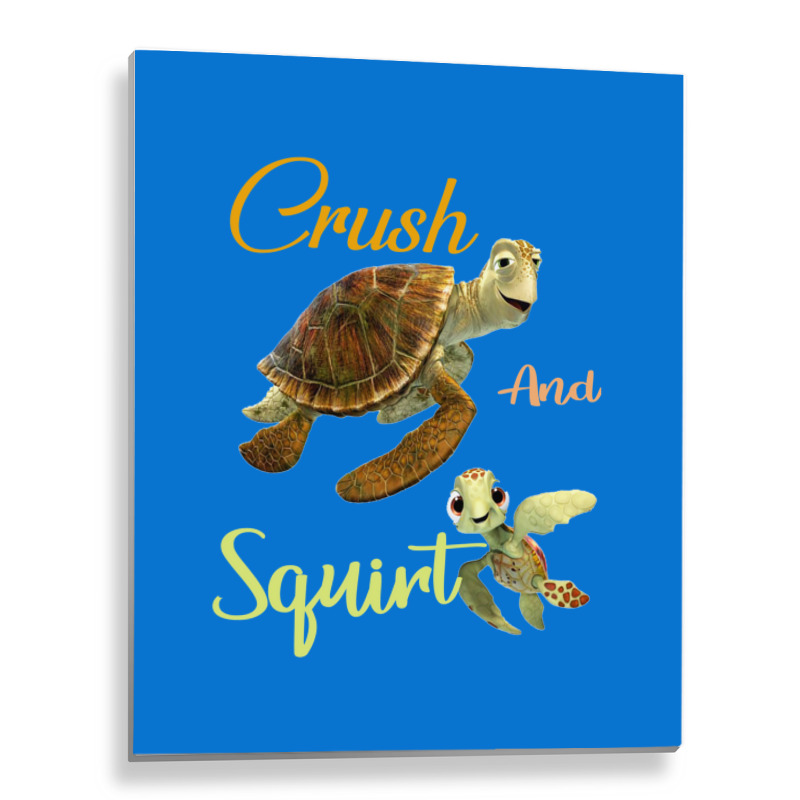 Crush And Squirt Finding Nemo Metal Print Vertical | Artistshot