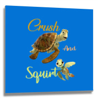 Crush And Squirt Finding Nemo Metal Print Square | Artistshot