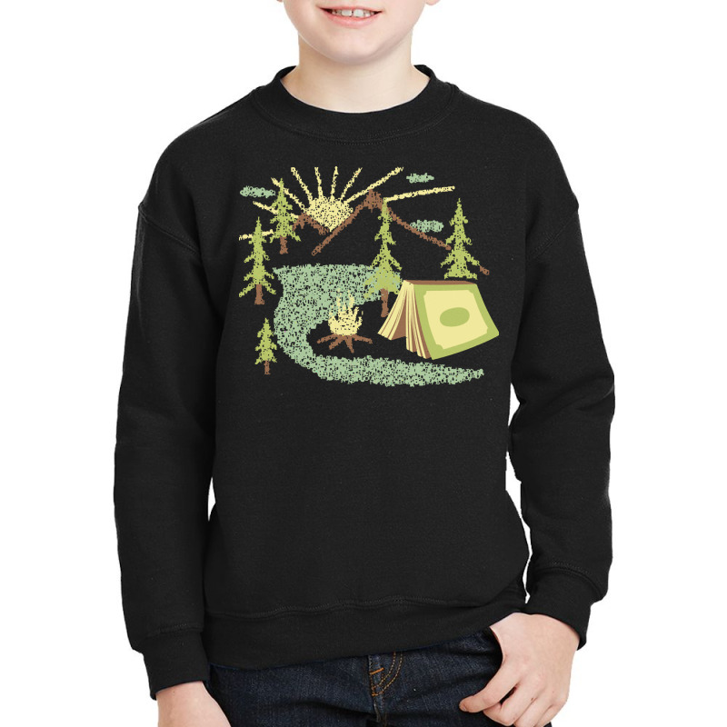 Camping T  Shirt Camping Inside A Book I Love To Read Illustration Mad Youth Sweatshirt | Artistshot