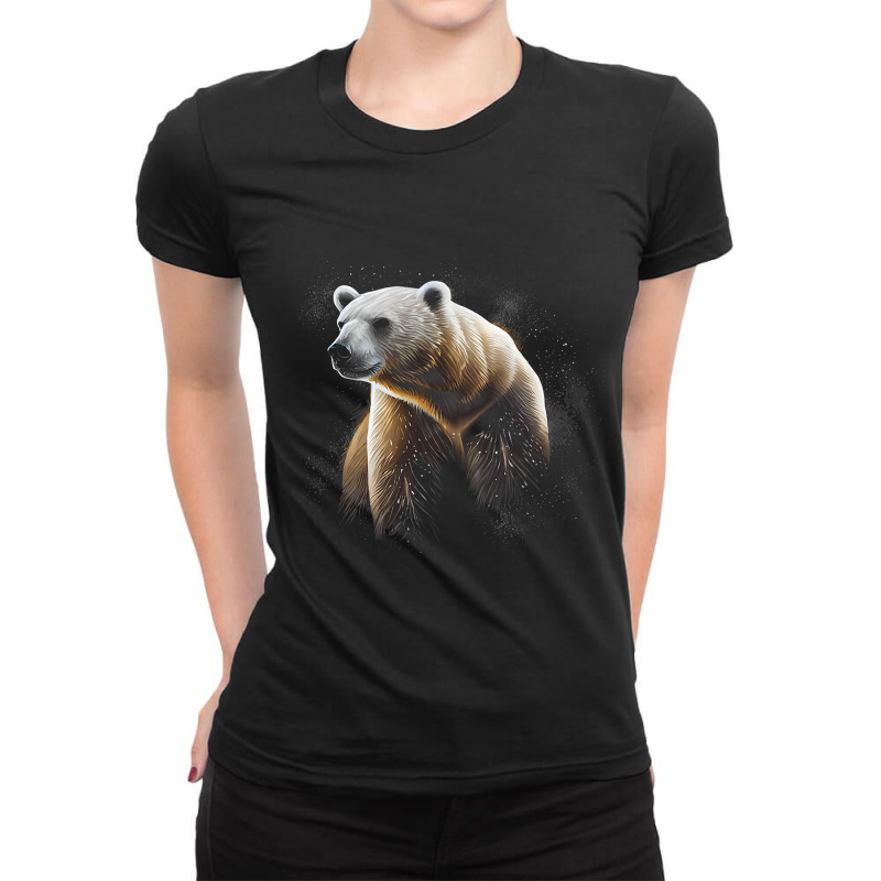 Polar Bear 1 Ladies Fitted T-Shirt by PattonPlacex | Artistshot