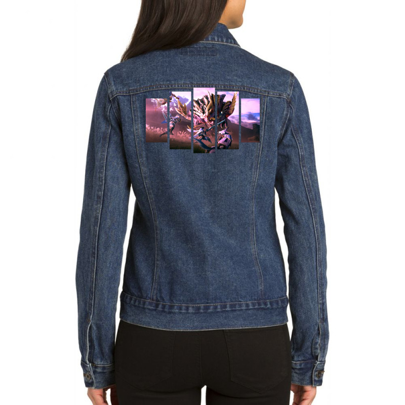 Monster Hunter Rise 1 Ladies Denim Jacket by jamoaiwabsa | Artistshot