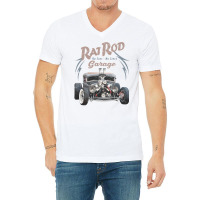 Rat Rod Garage V-neck Tee | Artistshot