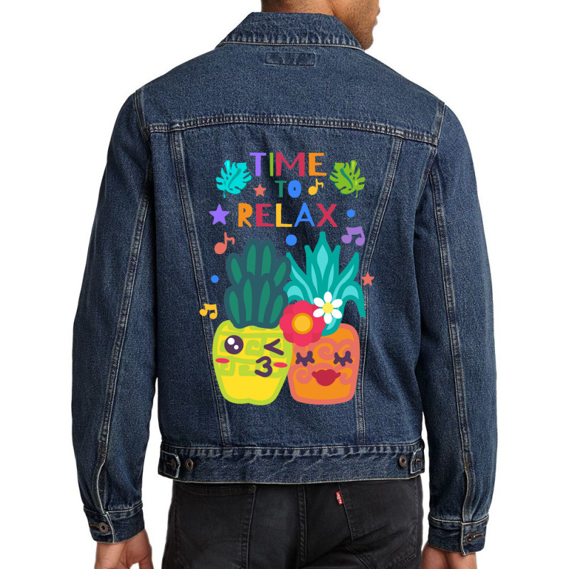 Born In Summer Pineapples Men Denim Jacket | Artistshot