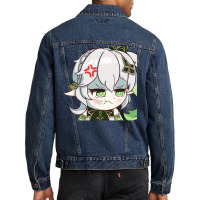 Chibi Nahida Mad & Angry Men Denim Jacket | Artistshot