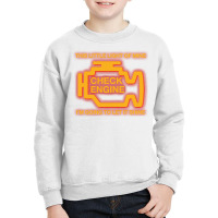 This Little Light Of Mine Check Engine Light Mecha Youth Sweatshirt | Artistshot