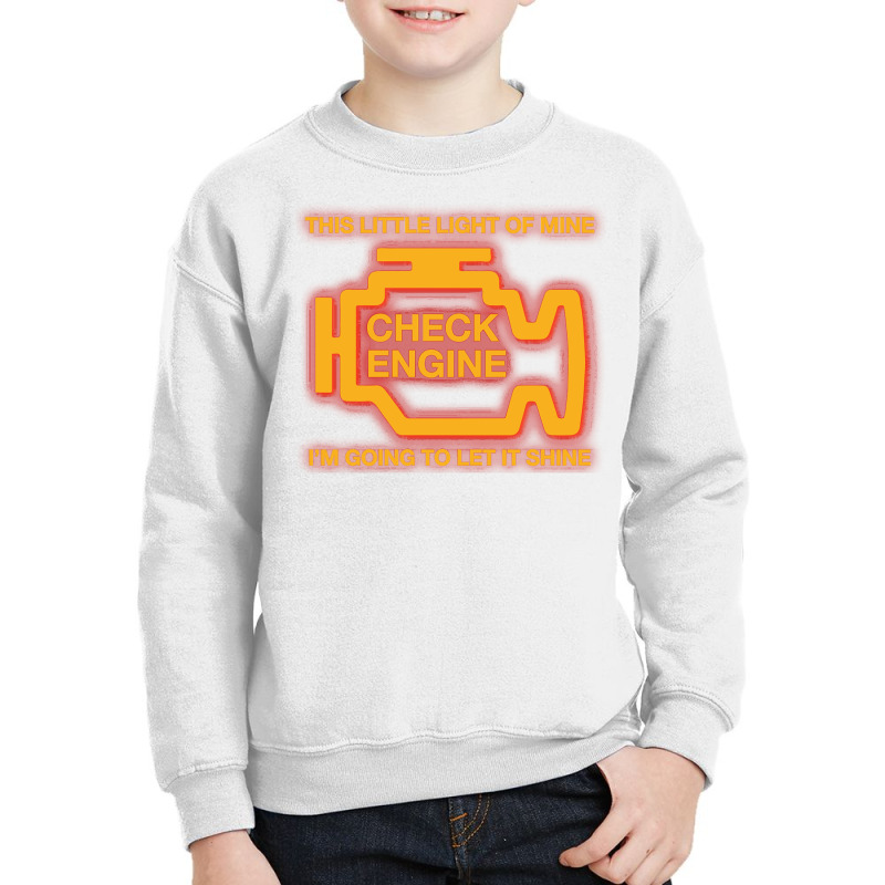 This Little Light Of Mine Check Engine Light Mecha Youth Sweatshirt by ewubea | Artistshot