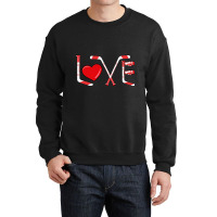 Funny Valentines Day Player Goalie Ice Hockey Hear Crewneck Sweatshirt | Artistshot