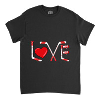 Funny Valentines Day Player Goalie Ice Hockey Hear Classic T-shirt | Artistshot