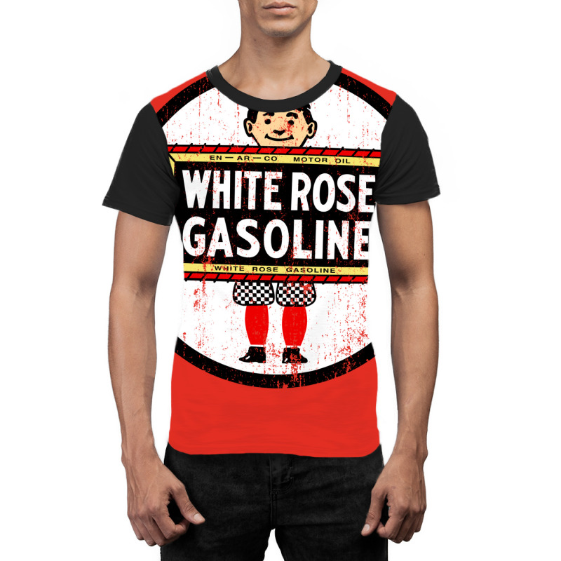 White Rose Gasoline Graphic T-shirt | Artistshot