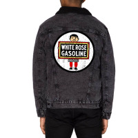 White Rose Gasoline Unisex Sherpa-lined Denim Jacket | Artistshot