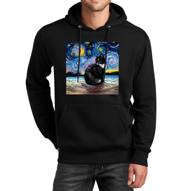 Trending Black Tuxedo Cat Night 2 Unisex Hoodie | Artistshot