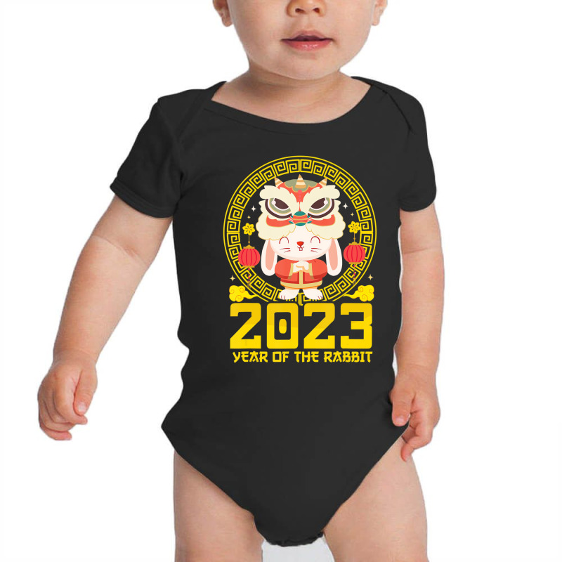 Cute Bunny 2023 Chinese New Year 2023 Rabbit Lion Baby Bodysuit | Artistshot