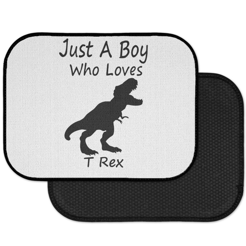 New Just A Boy Who Loves T Rex Silhouette Design Rear Car Mat | Artistshot