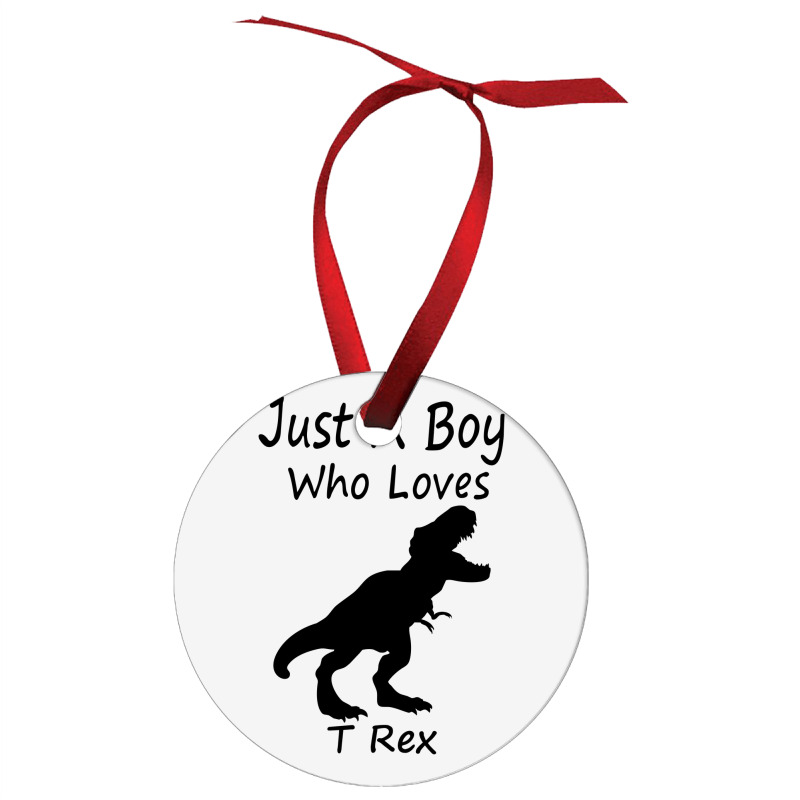 New Just A Boy Who Loves T Rex Silhouette Design Ornament | Artistshot