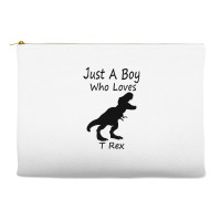 New Just A Boy Who Loves T Rex Silhouette Design Accessory Pouches | Artistshot