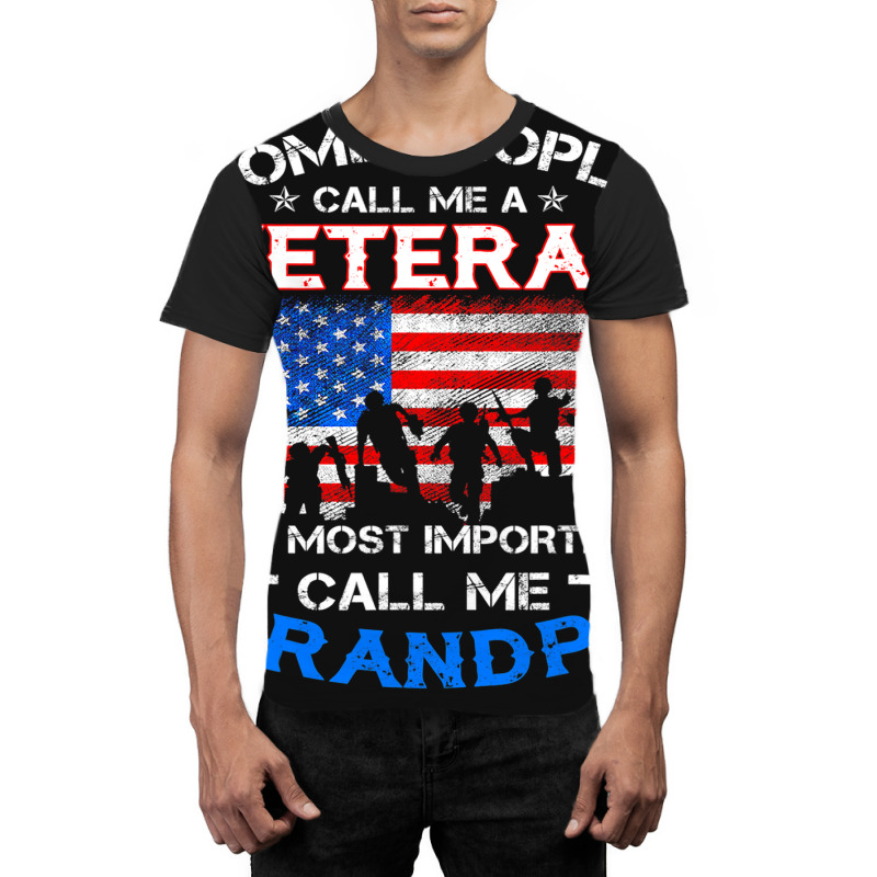 Proud Army Veteran Grandpa Fathers Day Shirt Gifts Graphic T-shirt | Artistshot