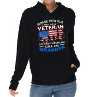 Proud Army Veteran Grandpa Fathers Day Shirt Gifts Lightweight Hoodie | Artistshot