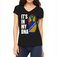 Hot Trend Grenadian And Bosnian Mix Heritage Dna F Women's V-neck T-shirt | Artistshot