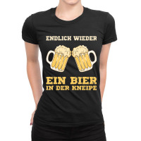 Finally A Beer In The Pub, Pub Opening Outfit T Sh Ladies Fitted T-shirt | Artistshot