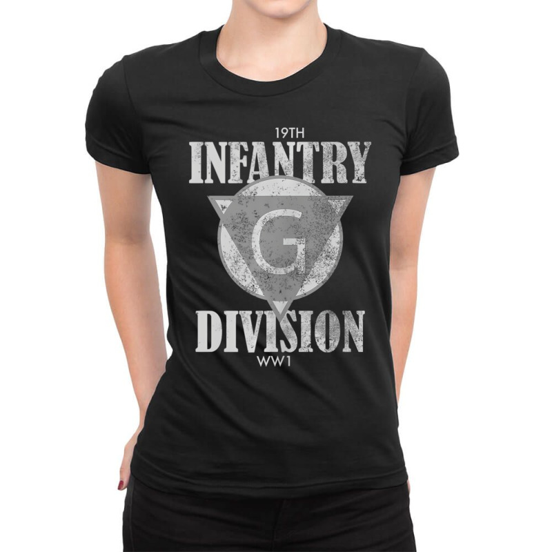 Ww1 19th Infantry Division (distressed) Tank Top Ladies Fitted T-Shirt by heffopance | Artistshot