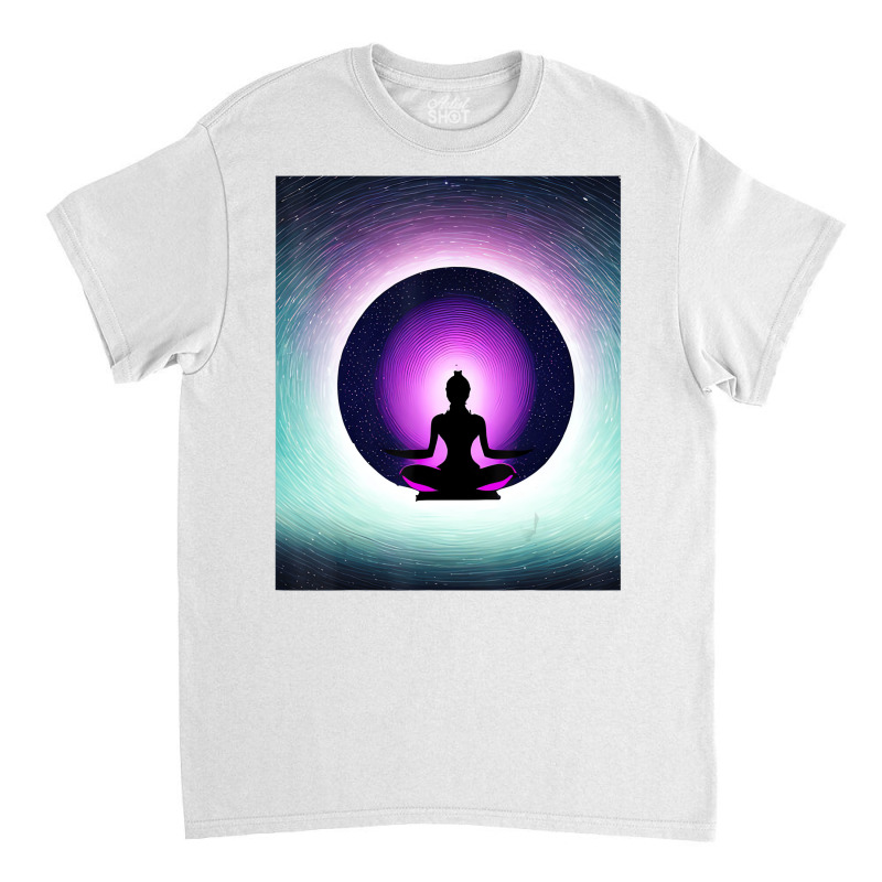 Yoga Girl Female Sun Salutation Meditation Chakra Classic T-shirt by heffopance | Artistshot