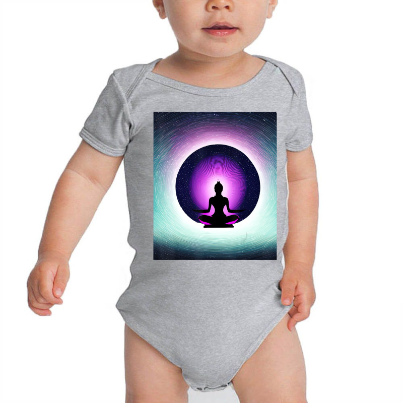 Yoga Girl Female Sun Salutation Meditation Chakra Baby Bodysuit by heffopance | Artistshot