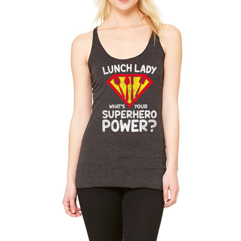 Superhero Lunch Lady Back To School Novelty T Shir Racerback Tank by tamicam | Artistshot