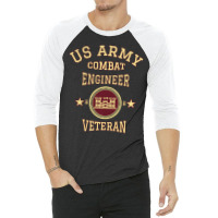 Us Army Combat Engineer Army Corps Of Engineers Gi 3/4 Sleeve Shirt | Artistshot