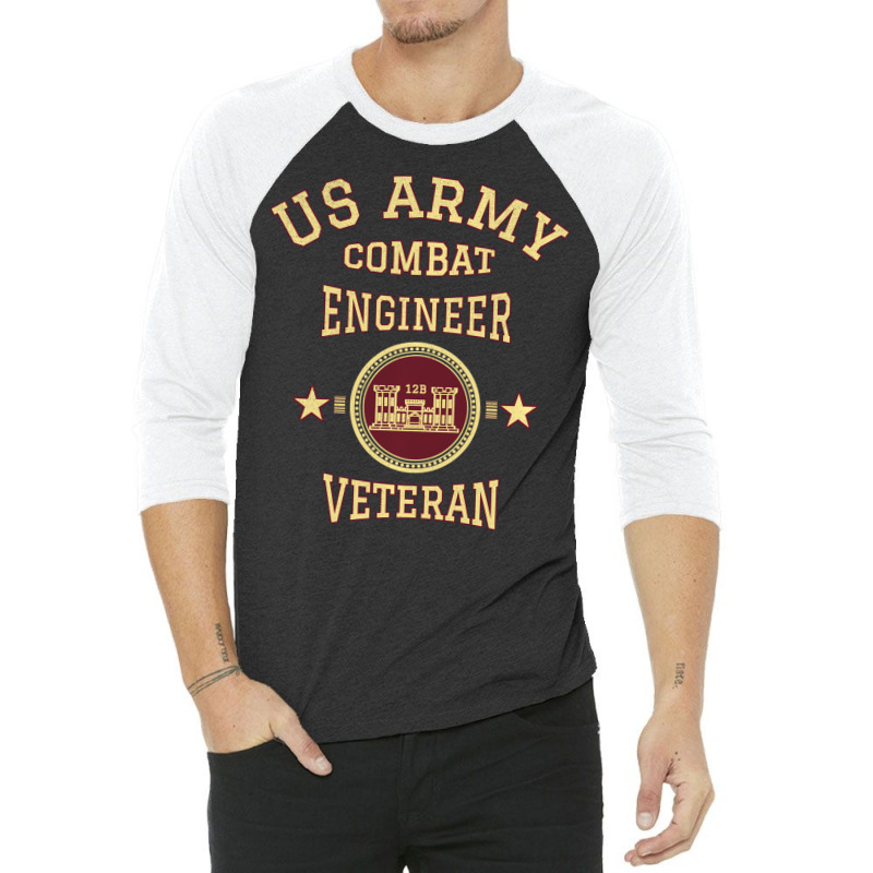 Us Army Combat Engineer Army Corps Of Engineers Gi 3/4 Sleeve Shirt by karynadreck | Artistshot