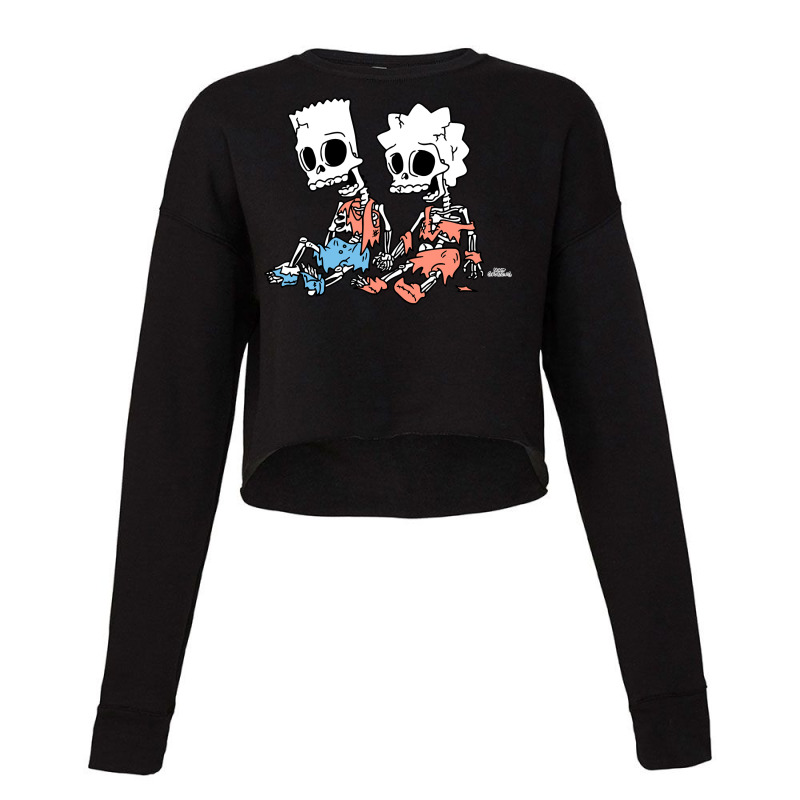 The Simpsons Bart And Lisa Skeletons Treehouse Of Cropped Sweater by saterseim | Artistshot