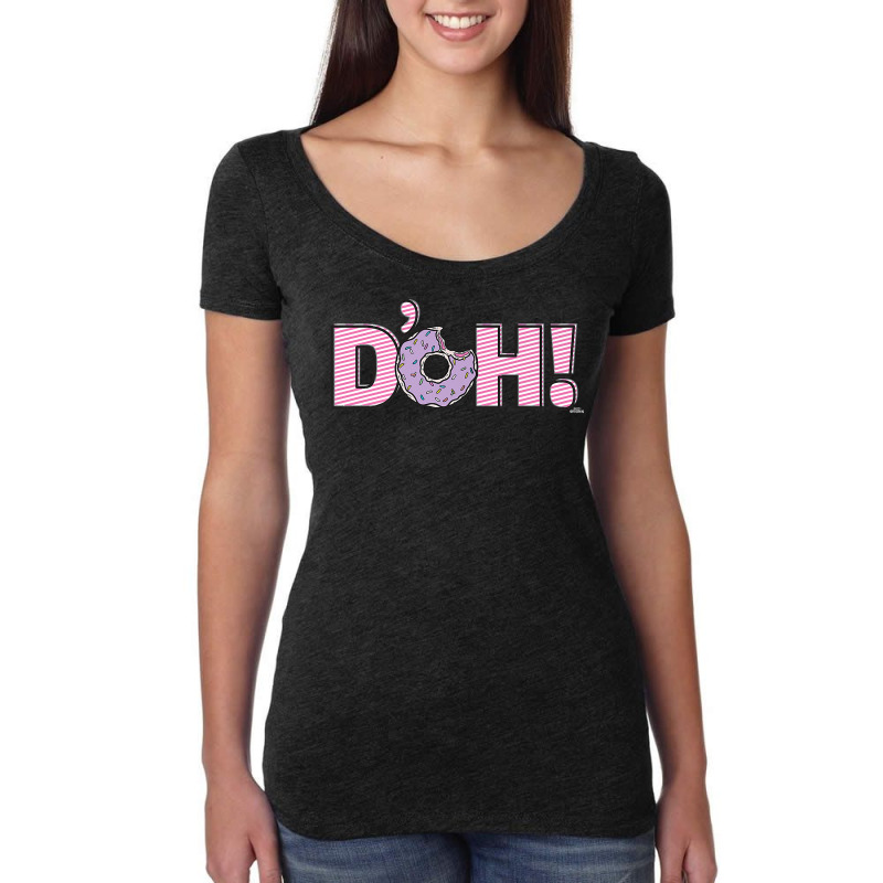 The Simpsons Homer D'oh Donut Premium T Shirt Women's Triblend Scoop T-shirt by saterseim | Artistshot