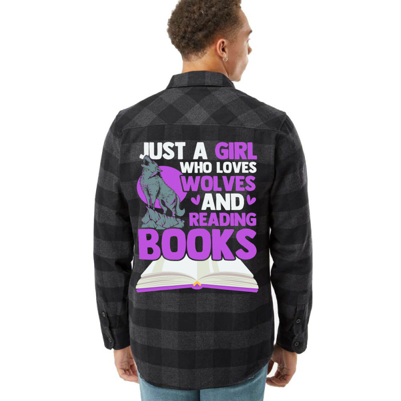 Reading Lovers Wolf Lovers Bookworms Book Lovers Flannel Shirt by PattonPlacex | Artistshot