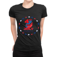 Happy 4th Of July American Flag Patriotic Usa Dalm Ladies Fitted T-shirt | Artistshot