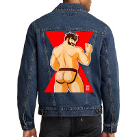 Adam Likes Jockstraps   Red Men Denim Jacket | Artistshot