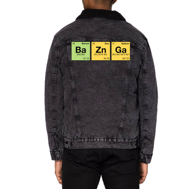 Ba Zn Ga!   Periodic Elements Scramble 1 Unisex Sherpa-Lined Denim Jacket by venooskafilav | Artistshot