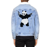 Banksy Panda With Guns Unisex Sherpa-lined Denim Jacket | Artistshot