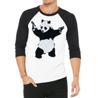 Banksy Panda With Guns 3/4 Sleeve Shirt | Artistshot