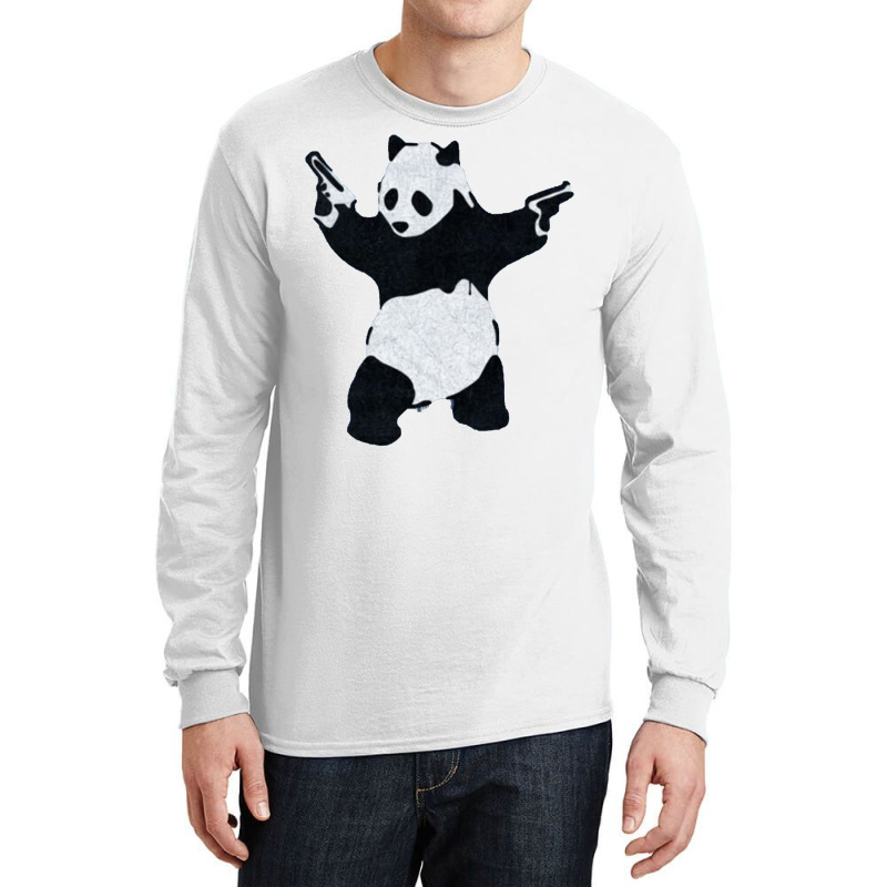 Banksy Panda With Guns Long Sleeve Shirts by venooskafilav | Artistshot