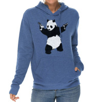 Banksy Panda With Guns Lightweight Hoodie | Artistshot